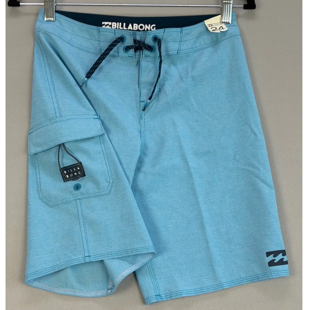 Billabong Boys Platinum X All Day Swim Board Shorts Blue Size 24 Medium 8Reg